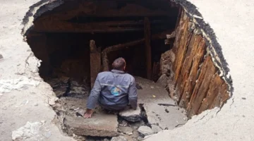 تحرك عاجل من مسؤولي القاهرة إثر هبوط أرضي مفاجئ بأحد شوارع المعادي